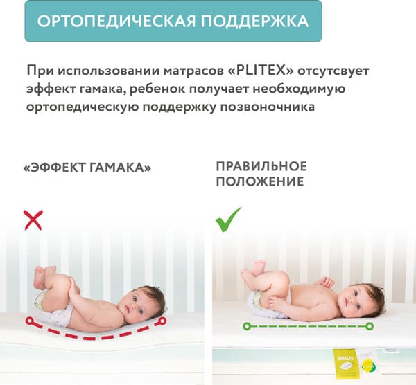Матрас в кроватку Plitex Eco Line / ЭКО-16/1 7