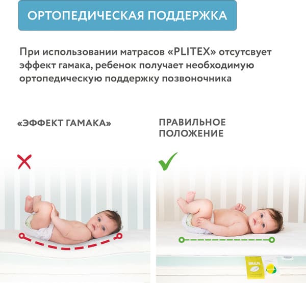 Матрас в кроватку Plitex Юниор Premium Max / ЮПМ-119-01 6