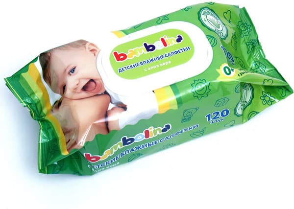 Влажные салфетки детские Bambolina С клапаном 2