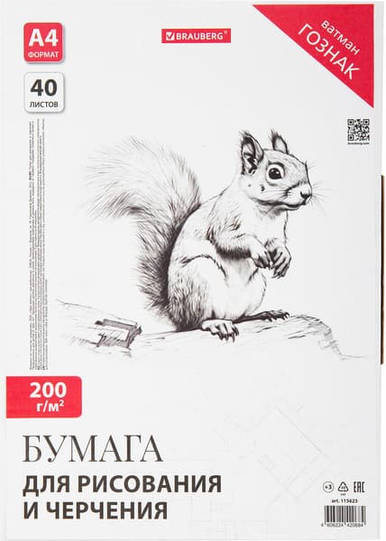 Папка для черчения Brauberg А4 200г/м2 / 115623