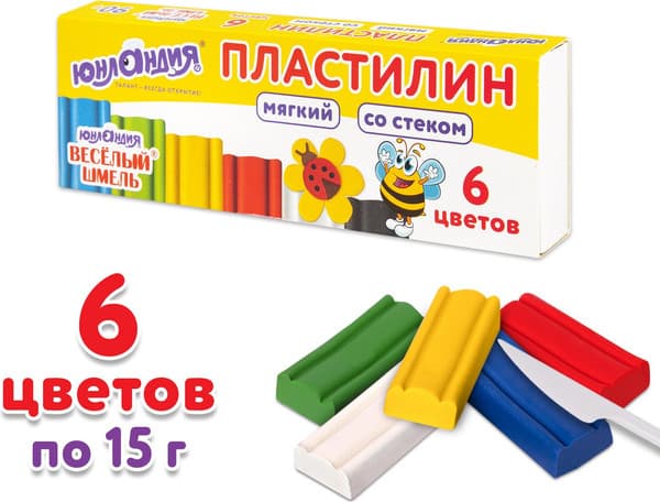 Пластилин Юнландия Мягкий Веселый Шмель / 106671 2