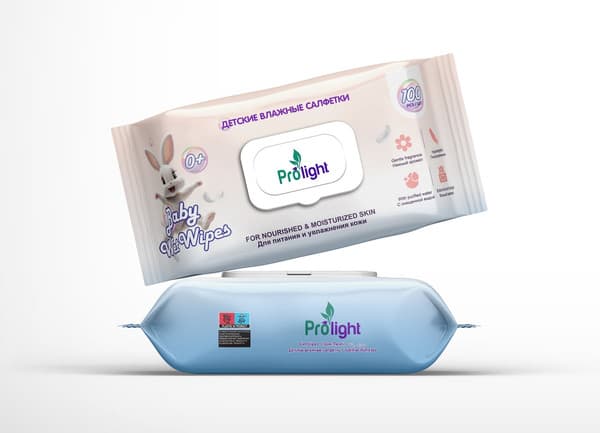 Влажные салфетки детские Prolight 100шт 2