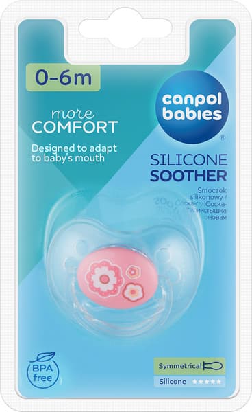 Пустышка Canpol Newborn Baby силиконовая симметричная 0-6мес / 22/580 3
