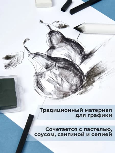 Набор угля для рисования Малевичъ Средний / 810051 6