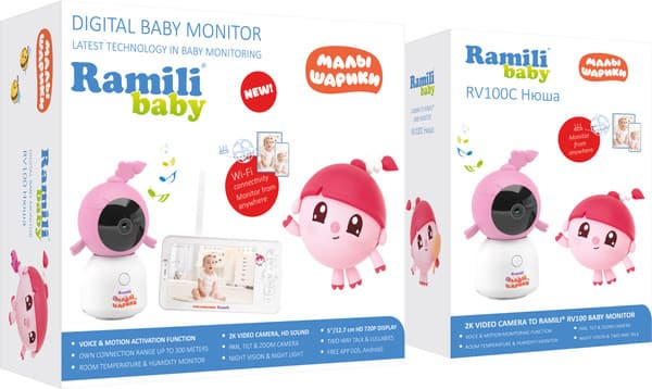 Видеоняня Ramili Baby. Нюша. Малышарики / RV100X2NUSHA 4