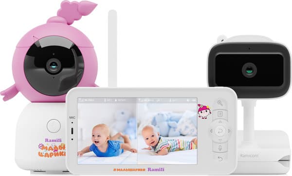 Видеоняня Ramili Baby. Нюша. Малышарики / RV100NUSHAVRC400C
