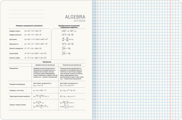 Тетрадь предметная Brauberg Даты. Алгебра / 405122 3