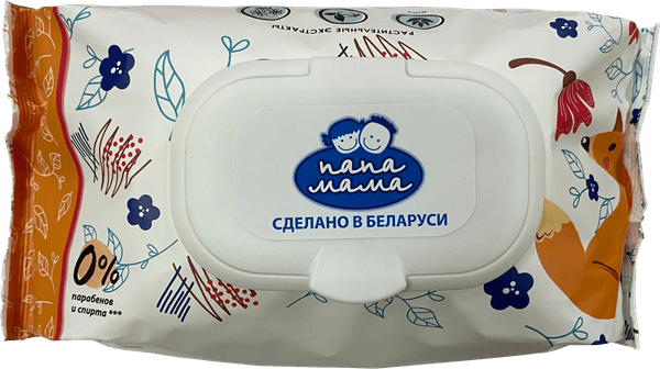 Влажные салфетки детские Папа Мама Детские 2