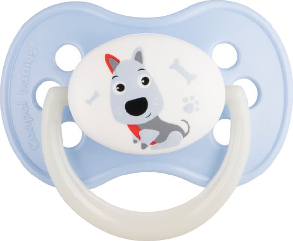 Пустышка Canpol Cute Animals Латексная Круглая 0-6 мес. / 22/593_blu