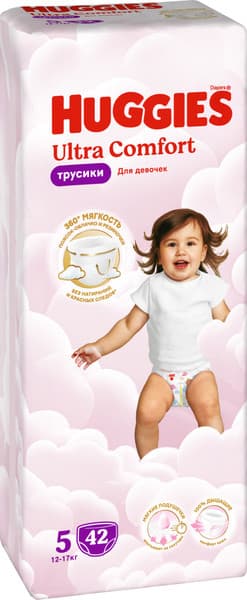 Подгузники-трусики детские Huggies Ultra Comfort Mega 5 Girl 2