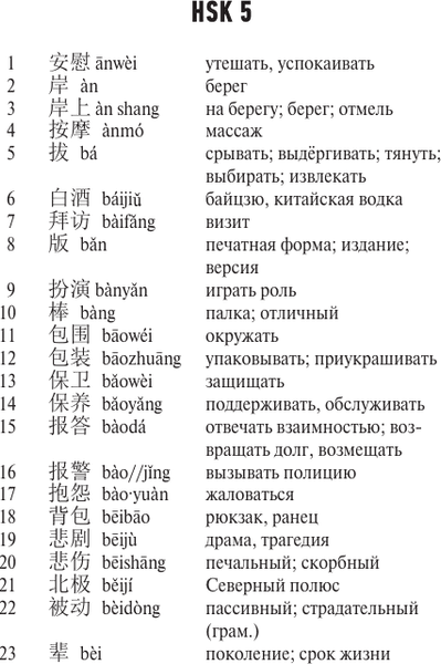 Учебное пособие АСТ Китайский язык. Словарь лексики для уровней HSK 5-6 4