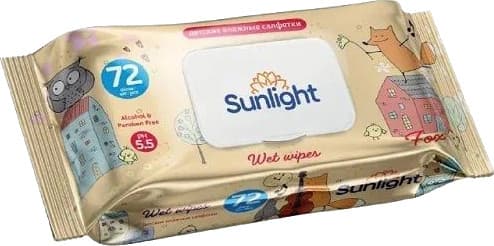 Влажные салфетки детские Sunlight Лиса