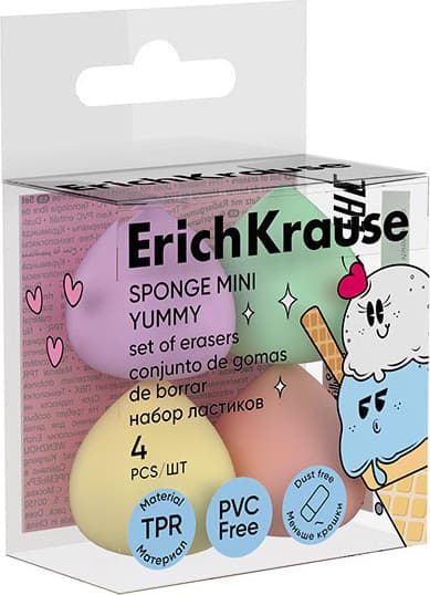 Набор ластиков Erich Krause Sponge Mini Yummy / 63473