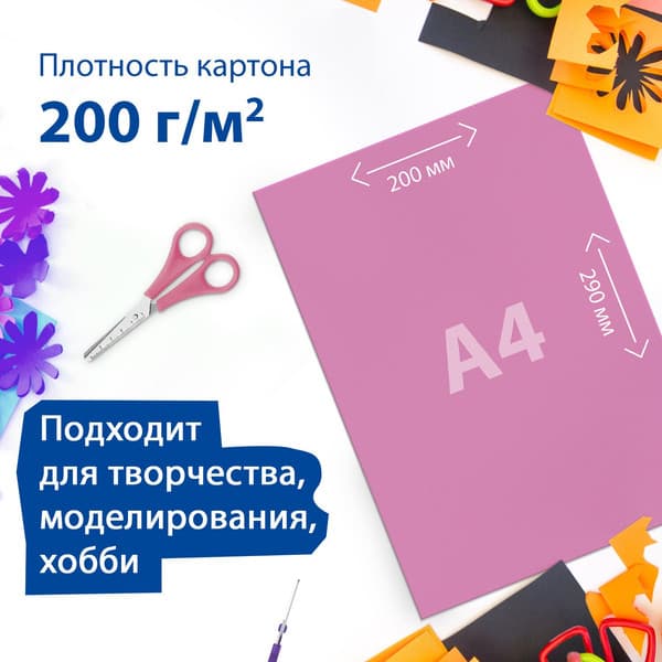 Набор цветного картона Brauberg Лето / 129918 4