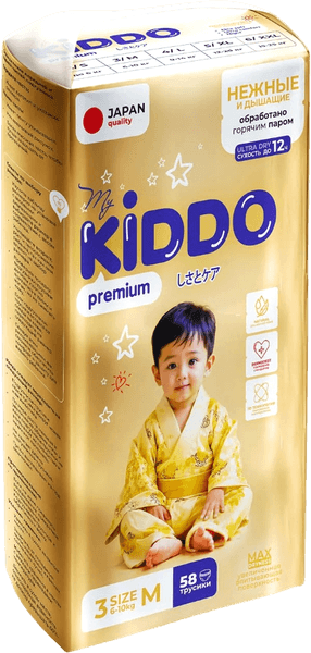 Подгузники-трусики детские MyKiddo Premium M 6-10кг