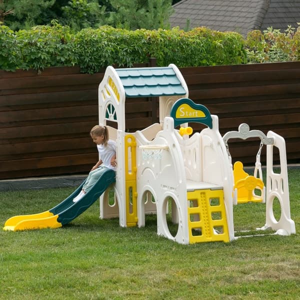 Игровой комплекс UNIX Kids Playhouse с горкой и качелями / ppphslswcgy 4