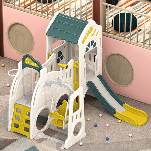 Игровой комплекс UNIX Kids Playhouse с горкой и качелями / ppphslswcgy 3