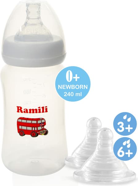 Бутылочка для кормления Ramili Baby 240MLBT100ML 6