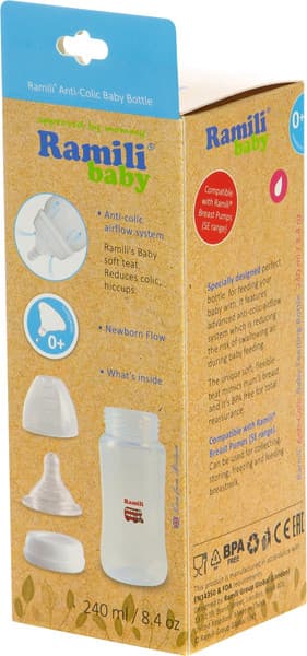 Бутылочка для кормления Ramili Baby 240MLBT100ML 3