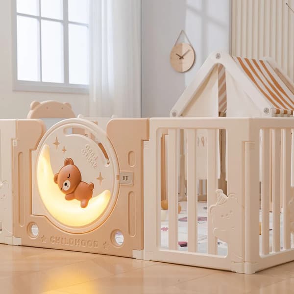 Игровой манеж UNIX Kids DeLuxe House 150x180 / pplxswh180wc