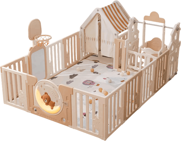 Игровой манеж UNIX Kids DeLuxe House 150x180 / pplxswh180wc