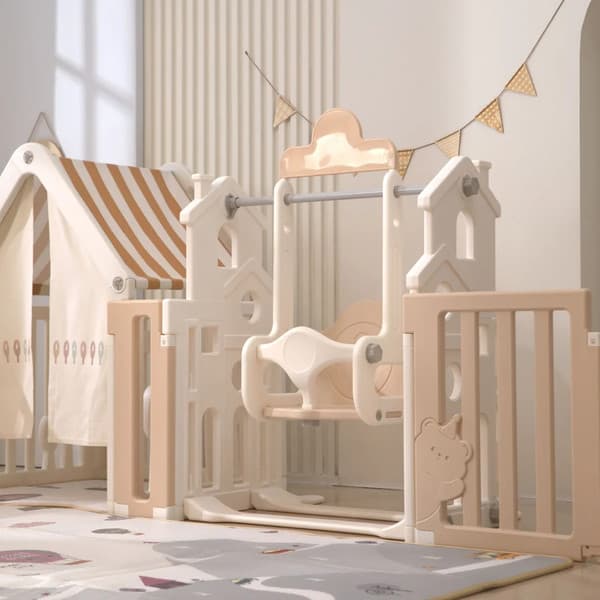 Игровой манеж UNIX Kids DeLuxe House 180x200 / pplxswh200wc 3
