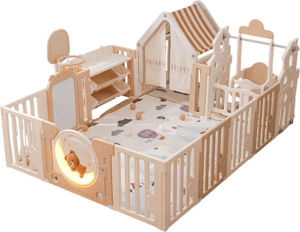 Игровой манеж UNIX Kids DeLuxe House&Storage 150x180 / pplxswhs180wc