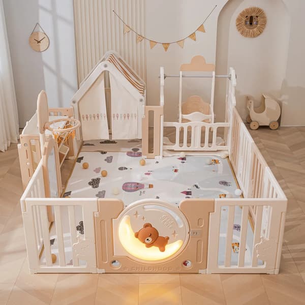 Игровой манеж UNIX Kids DeLuxe House&Storage 180x200 / pplxswhs200wc