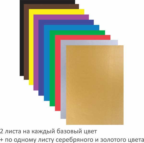Набор цветной бумаги Юнландия Мелованная Волшебная / 113535 5