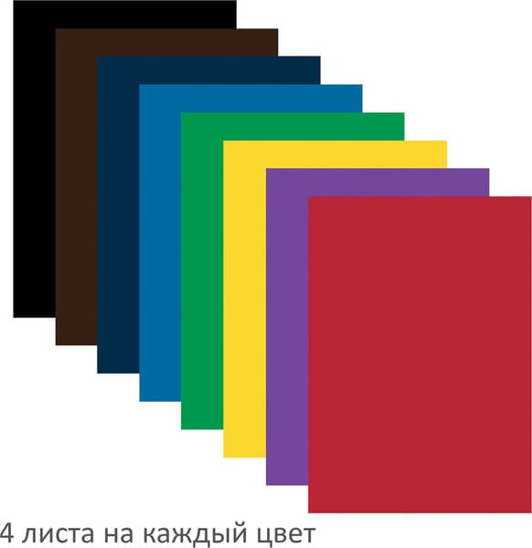 Набор цветной бумаги Brauberg Птицы / 115488 5