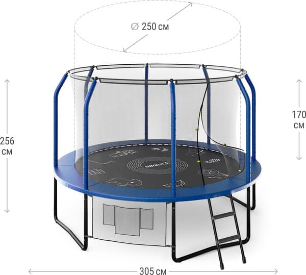 Батут UNIX Line Supreme Game 10ft / trusug10bl 3