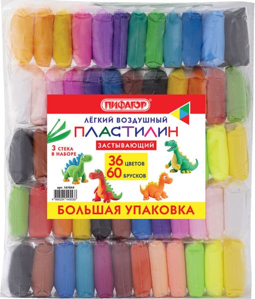 Пластилин легкий Пифагор 107044