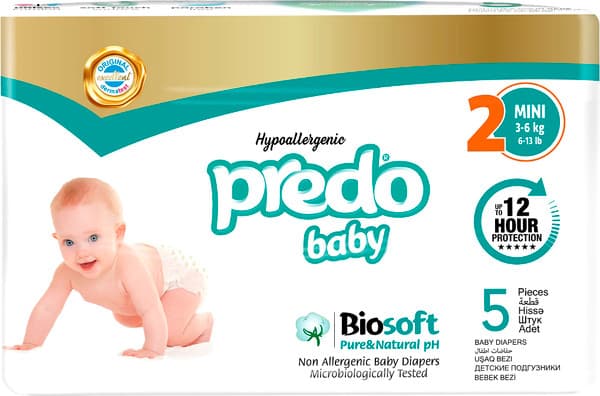 Подгузники детские Predo Baby № 2 3-6кг / BIO-102
