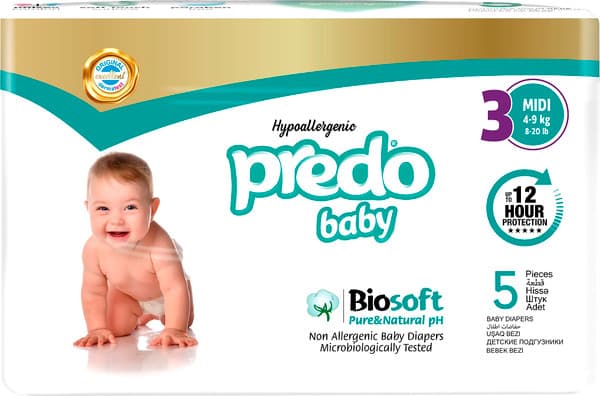 Подгузники детские Predo Baby № 3 4-9кг / BIO-103