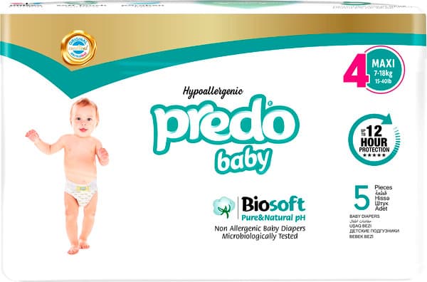 Подгузники детские Predo Baby № 4 7-18кг / BIO-104