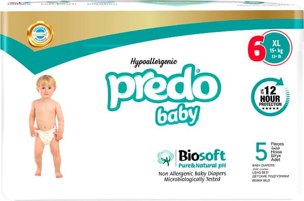 Подгузники детские Predo Baby № 6 15+кг / BIO-106