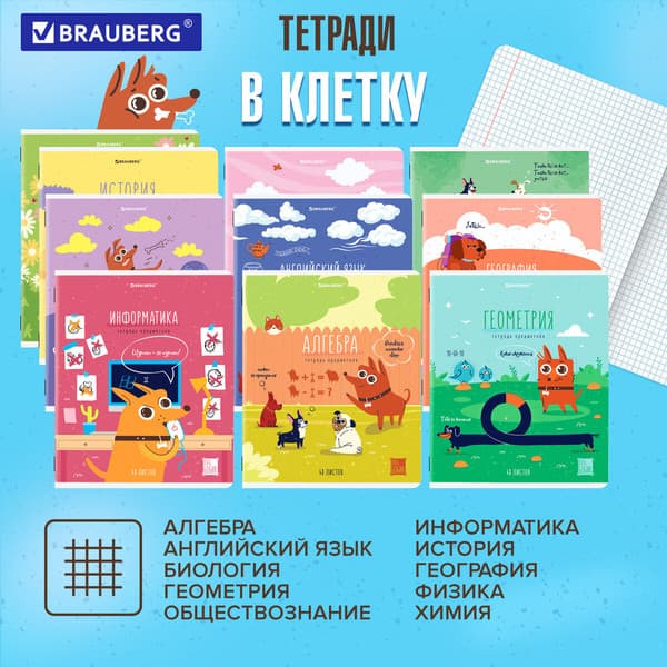 Набор предметных тетрадей Brauberg Dog Бобик / 404840 3