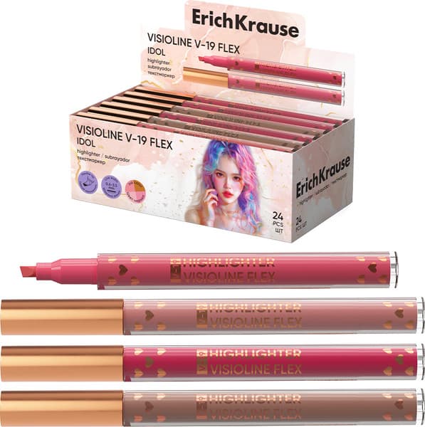 Текстовыделитель Erich Krause Visioline V-19 Flex Idol / 63551 2