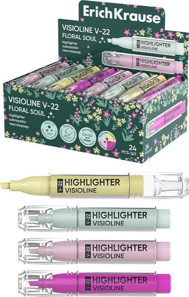 Текстовыделитель Erich Krause Visioline V-22 Floral Soul / 63561 2