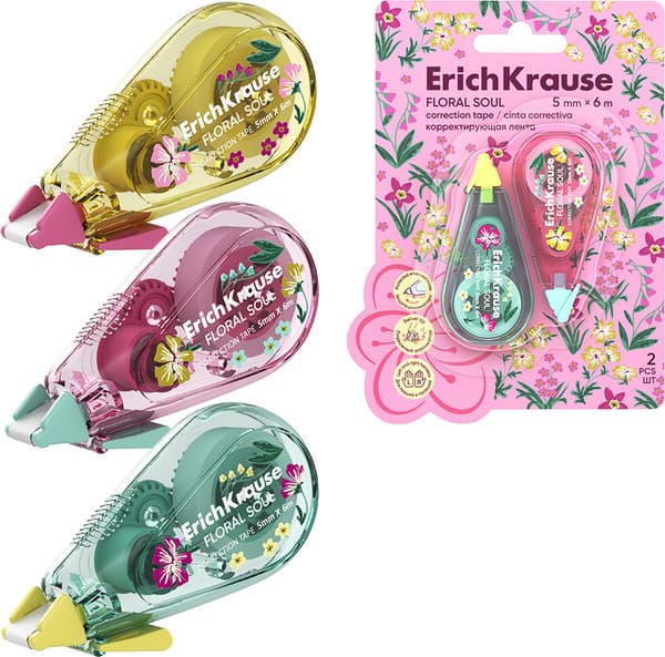 Корректор для текста Erich Krause Floral Soul / 63422 2