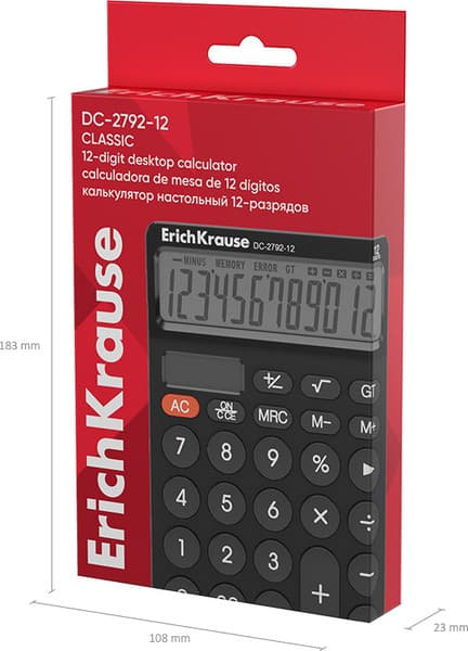 Калькулятор Erich Krause DC-2792-12 Classic / 62750 5