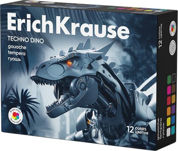 Гуашь Erich Krause Techno Dino / 65195
