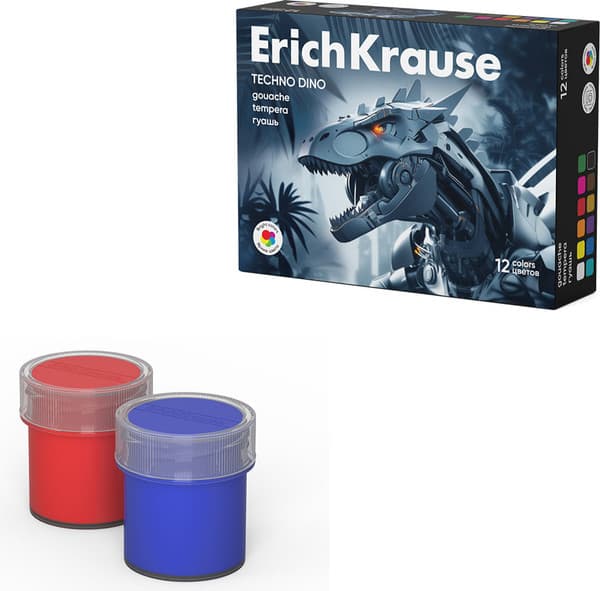 Гуашь Erich Krause Techno Dino / 65195 2