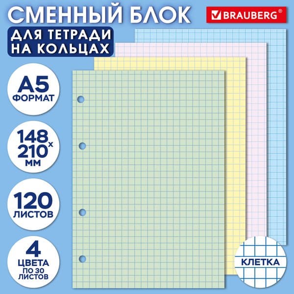 Сменный блок листов Brauberg А5 / 404614 2