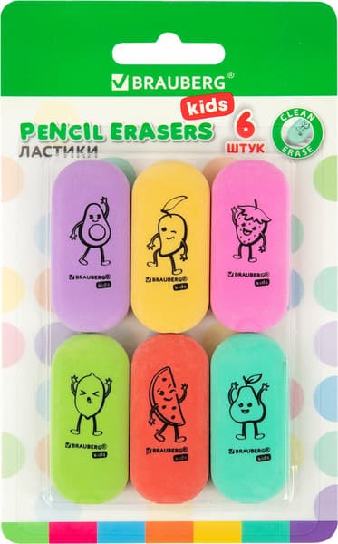 Набор ластиков Brauberg Kids. Fruits / 272669 7
