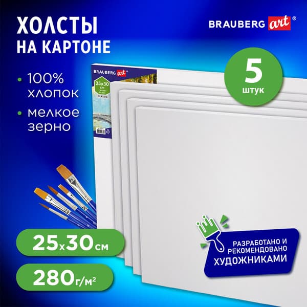 Набор холстов для рисования Brauberg Art Classic / 192504 4