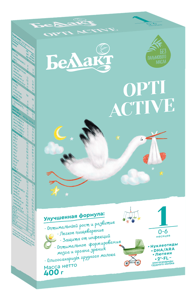 Смесь сухая молочная начальная адаптированная «Беллакт ОPTI ACTIVE 1», 400 г.