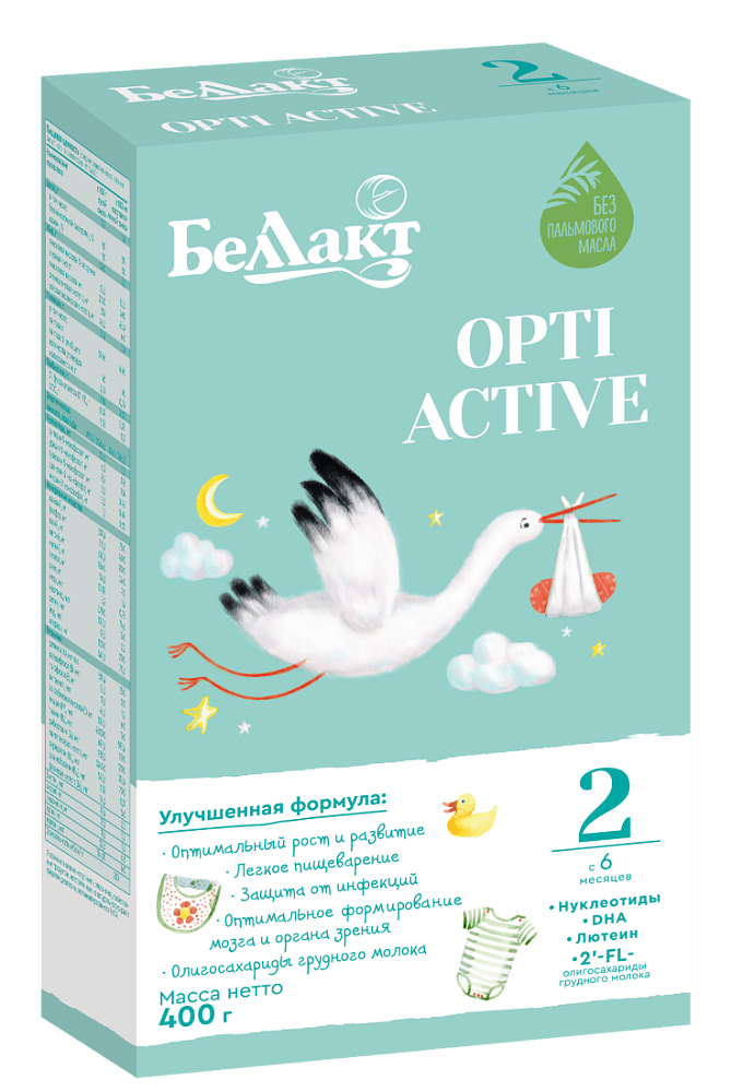 Смесь сухая молочная последующая адаптированная «Беллакт ОPTI ACTIVE 2», 400 г.