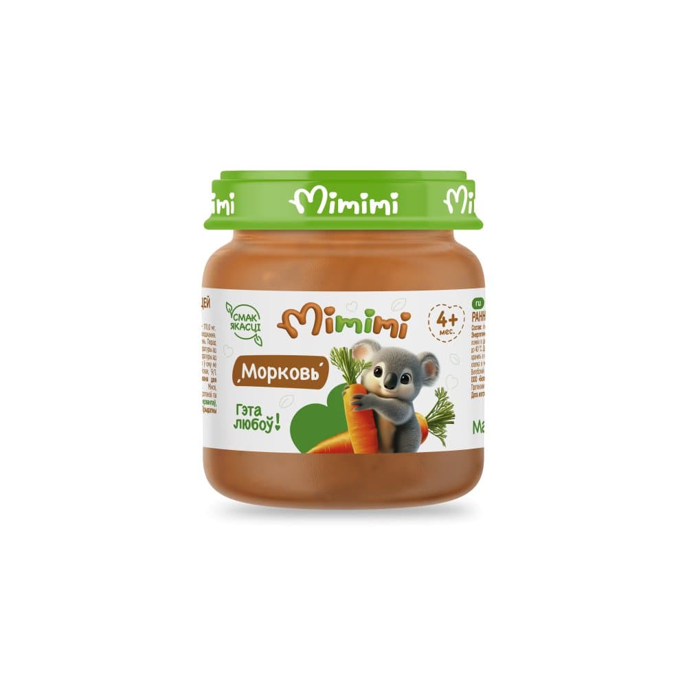 Пюре для детского питания «Mimimi» Морковь, 80 г.