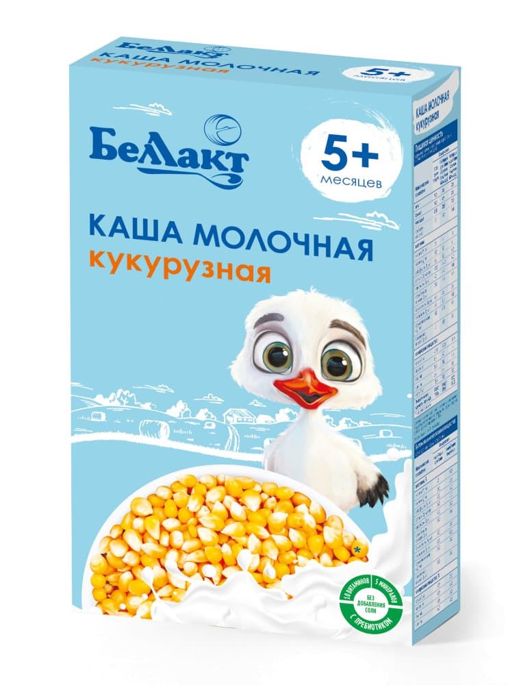 Каша на зерно-молочной основе кукурузная «Беллакт», 200 г